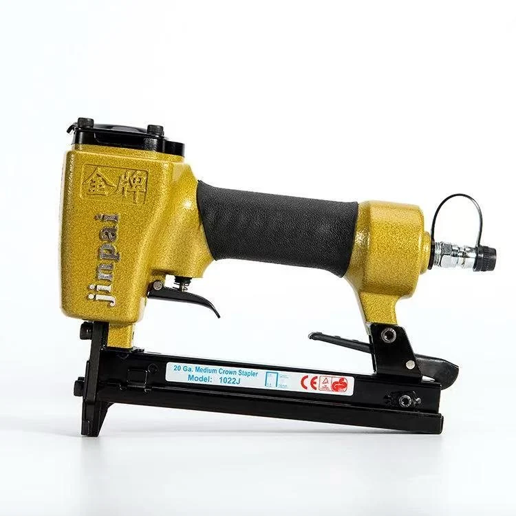 Jinpai 1022J pneumatic stapler shown with its original model label